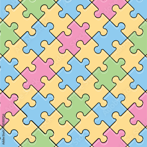 Puzzle pieces pattern background