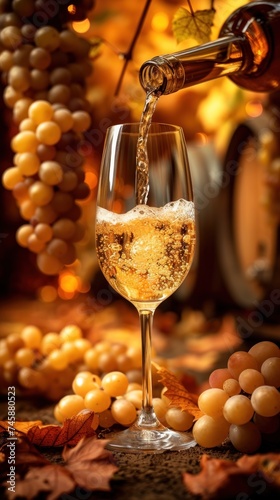 Golden Pour: A Symphony of Wine and Elegance