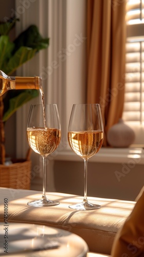 Golden Pour: A Symphony of Wine and Elegance