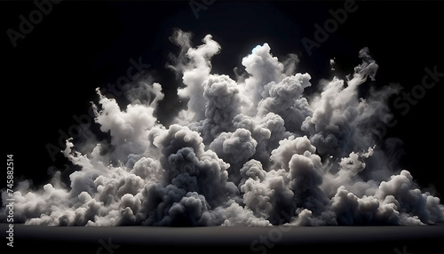 Realistic dry ice smoke clouds fog overlay perfect for compositing into your shots. Simply drop it in and change its blending mode to screen or add. 3d Illustration photo