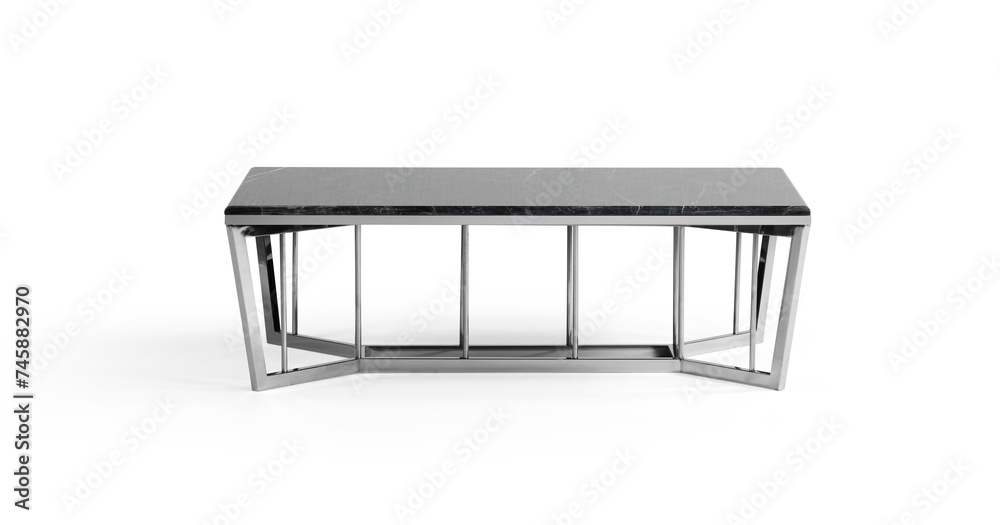 coffee table isolated white background . metal leg coffee table isolated white background . metal leg