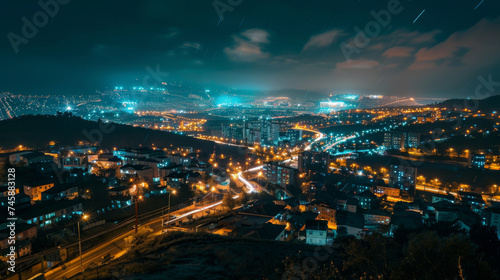 The city lights at night view. © imlane