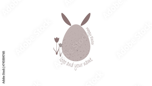 Happy Easter your Logo photo