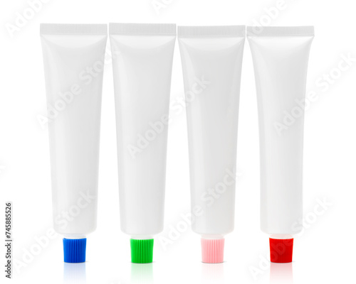 blank packaging white toothpaste tube for oral care product design mock-up