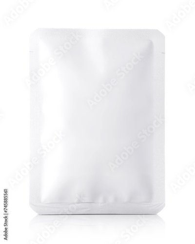 blank packaging white paper bag for instant tea product mock-up