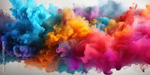 Colorful Smoke Floating in the Air Generative AI