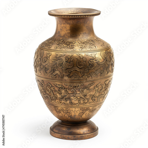 Chinese Bronze vase isolate...