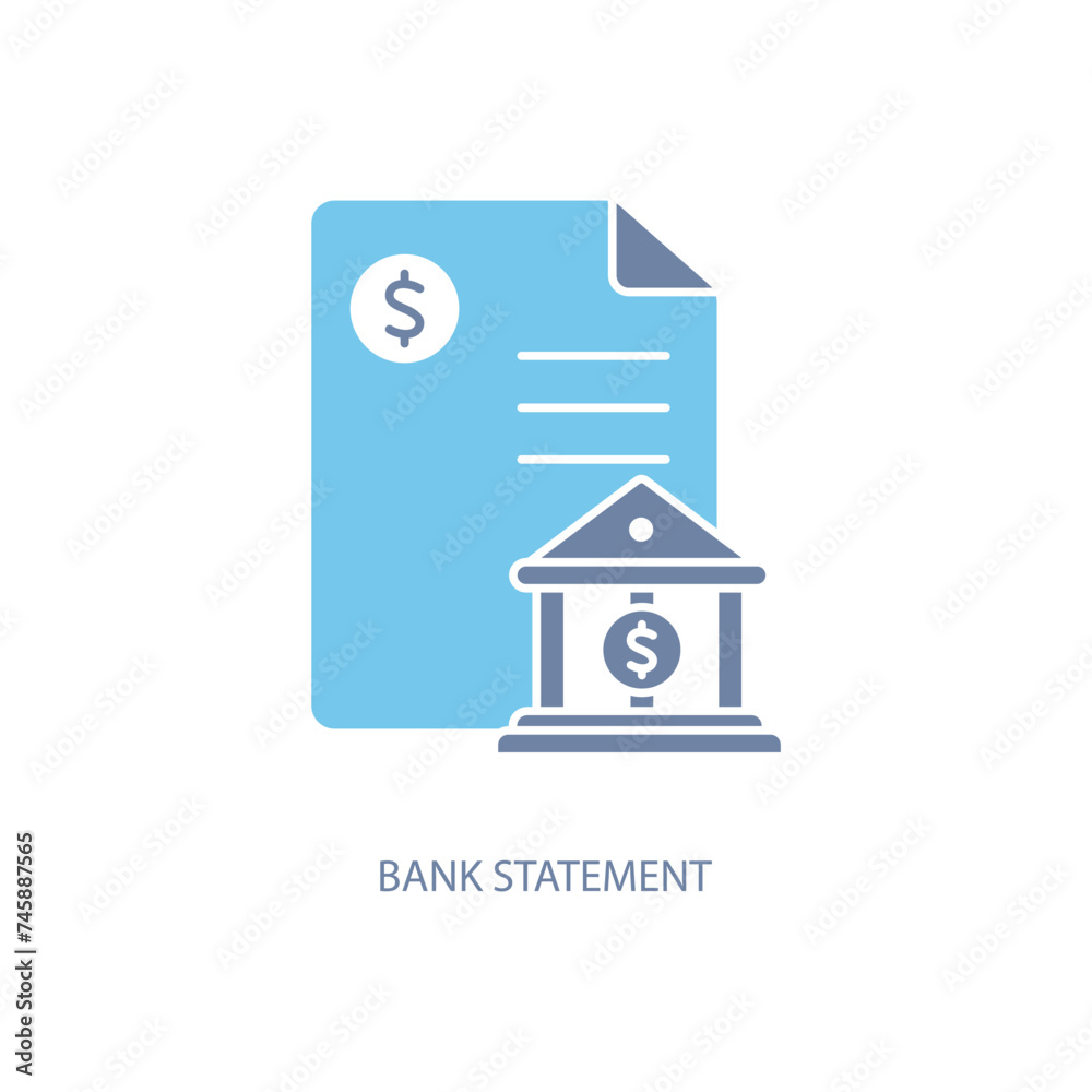 bank statement concept line icon. Simple element illustration. bank ...
