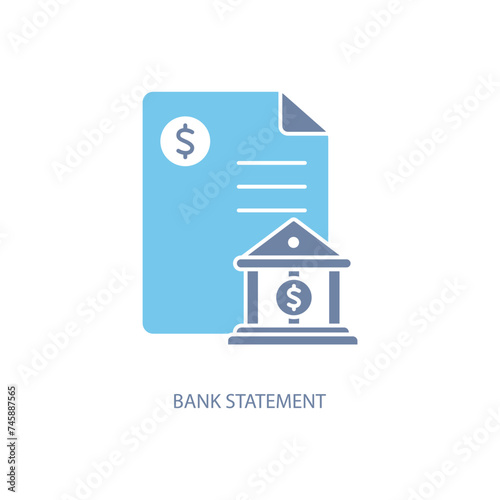 bank statement concept line icon. Simple element illustration. bank statement concept outline symbol design.