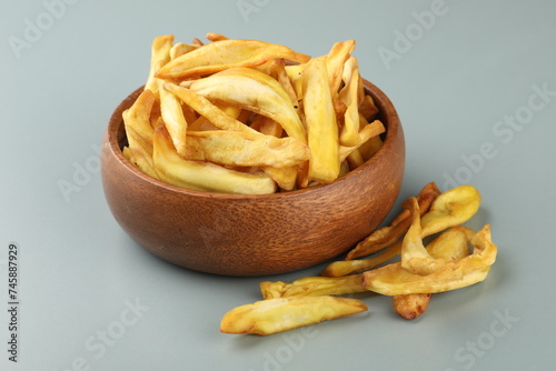  Jackfruit chips or Chakka Varuthathu Kerala fried snacks food. Kerala tea time snack