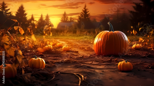Pumpkin illustration, perfect for fall themed decoration or Halloween projects