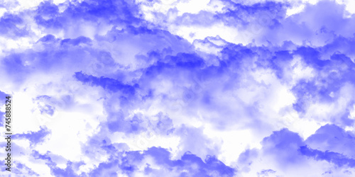 Modern Clouds and sky with pastel colors Sweet color with beautiful nature. Blue watercolor canvas texture background. The sky, white clouds, a beautiful background for design and presentation. 

