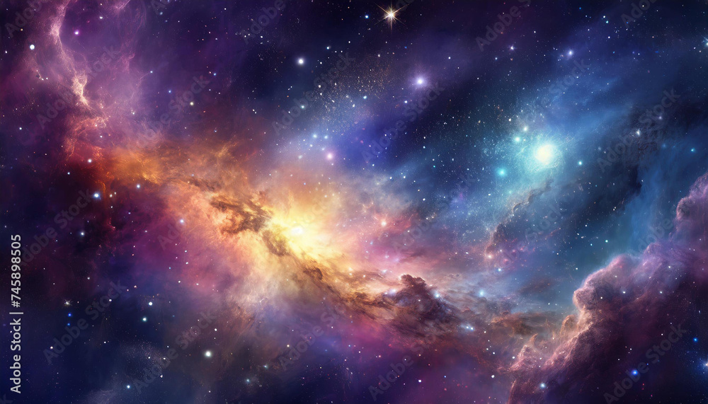 Space background with stars and nebulas