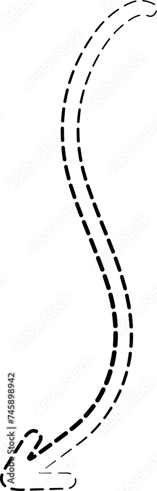 Dashed line arrows