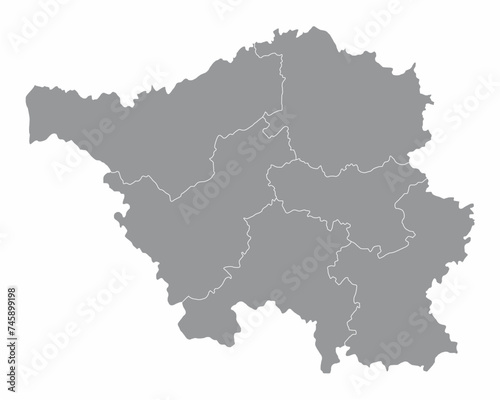 Saarland districts map photo