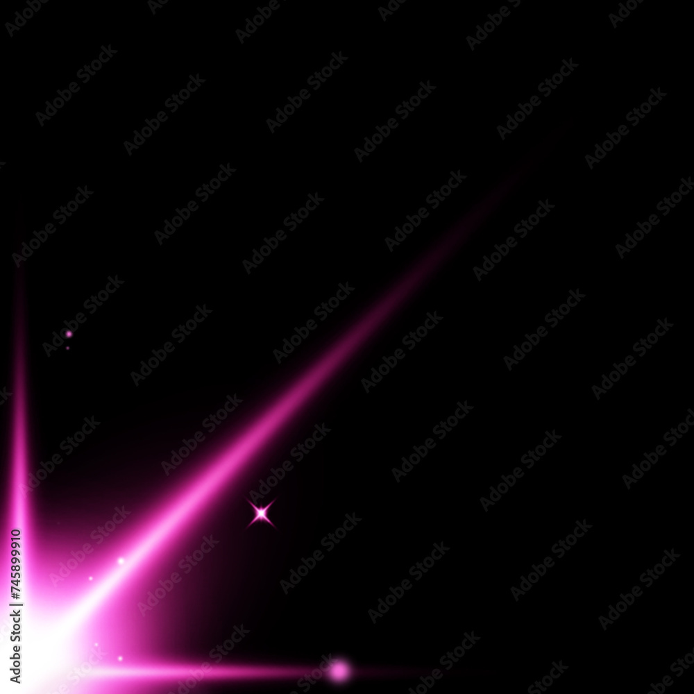 Lens flare. Light glow effect. Pink sparkle and glare object. Isolated ...