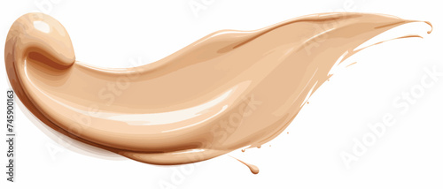 Close Up of a Splash of Beige Foundation Clipart.