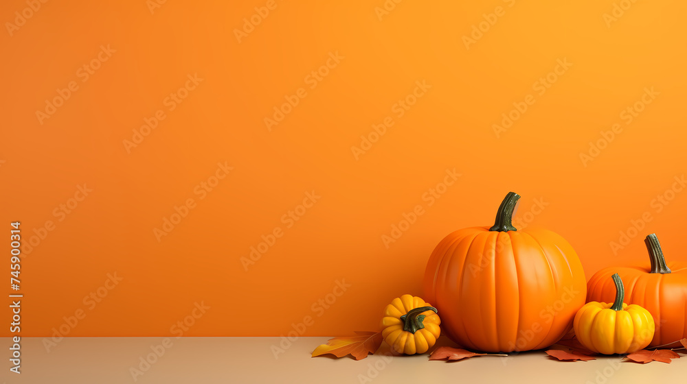 Orange pumpkin, halloween background Orange pumpkin, halloween background