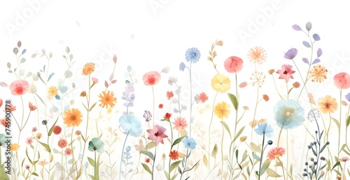 flowers on a white background