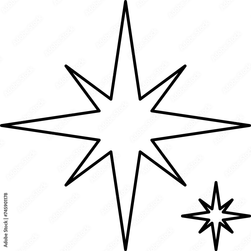 Minimalist line stars icon, twinkle star shape symbols. Minimalist silhouette stars icon set, twinkle shining star shape symbols, icons, elements. Modern geometric sparkle silhouettes sign vector. Minimalist line stars icon, twinkle star shape symbols. Minimalist silhouette stars icon set, twinkle shining star shape symbols, icons, elements. Modern geometric sparkle silhouettes sign vector.