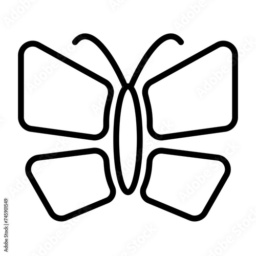 Butterfly Line Icon