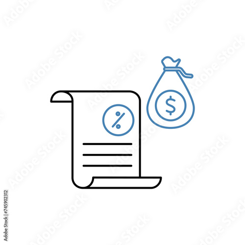 loans concept line icon. Simple element illustration. loans concept outline symbol design.