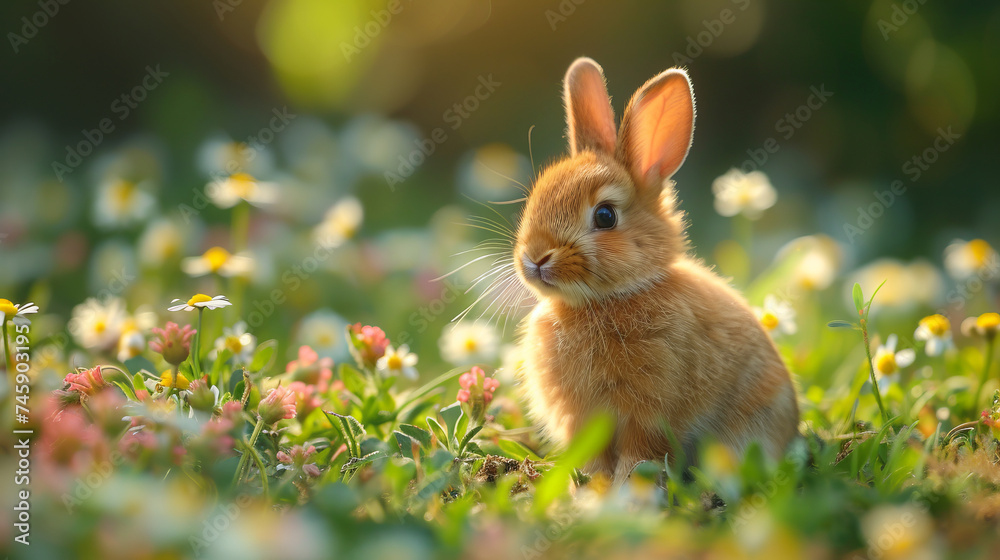 Fototapeta premium rabbit in the grass