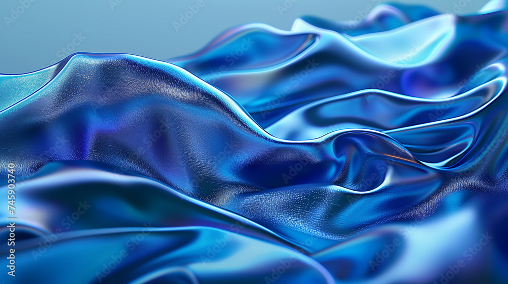 Obraz premium Blue background. AI generated art illustration.