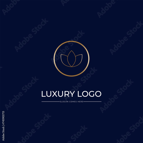 Beauty Logo,Abstract elegant flower logo icon vector design, Abstract monogram elegant flower logo icon vector design,flowers design vector for spa, boutique, beauty salon, cosmetician.