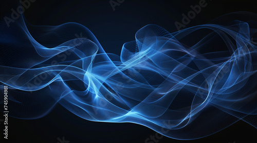 Abstract Background of Glowing Blue Mesh or Inter.