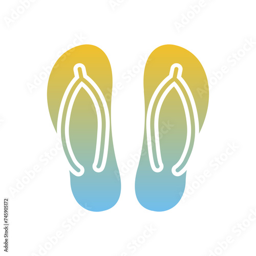 Slippers Flat Gradient Style