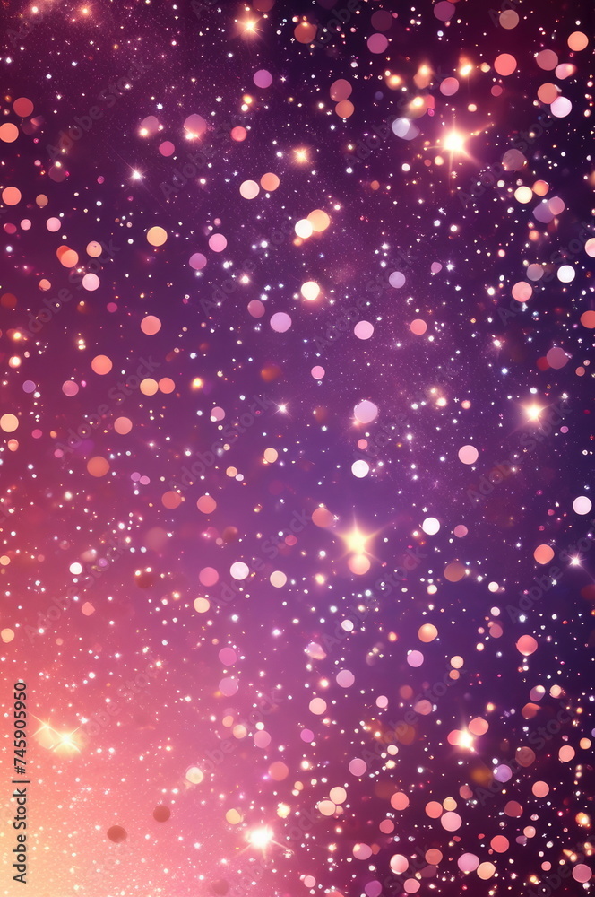 Sparkling Pink Bokeh for Festive Background