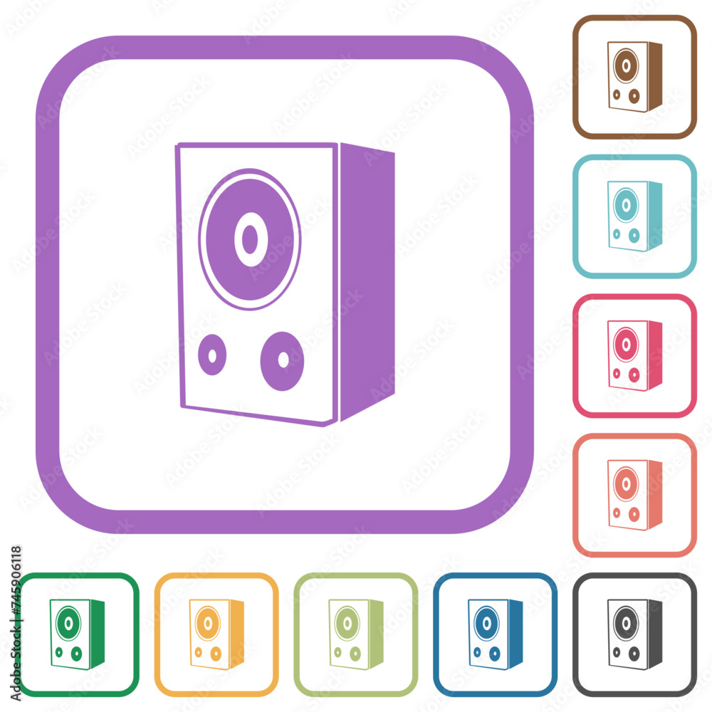 Speaker simple icons Speaker simple icons