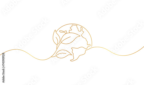 world environment day line art style vector eps 10