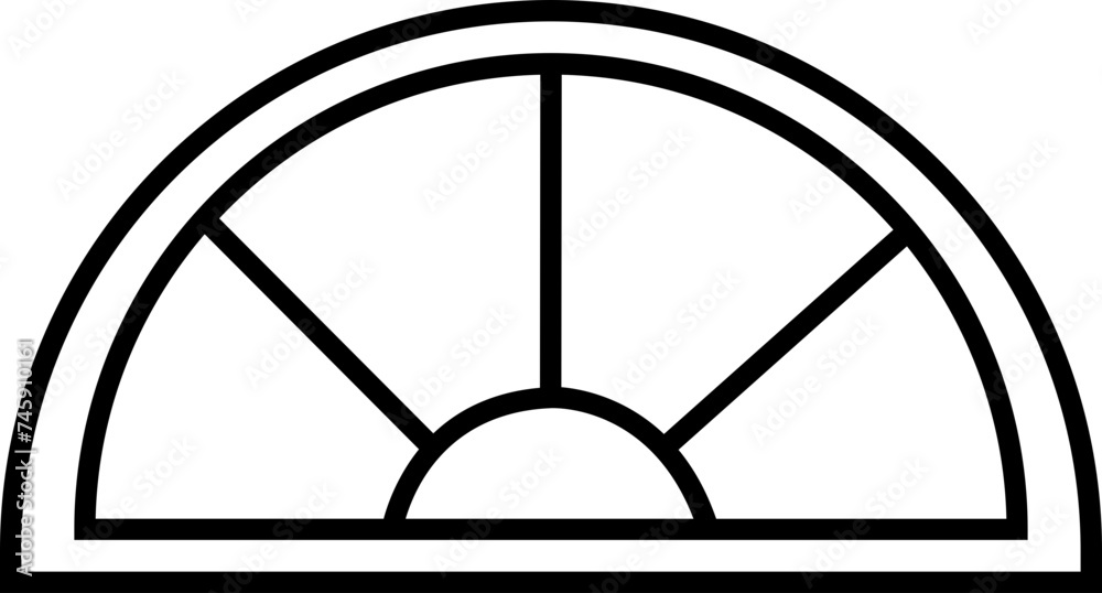 Opened window icon. Vector symbol in linear style.