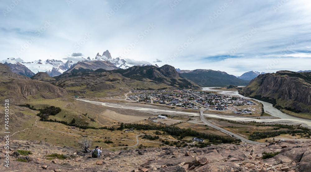 Majestic Fitz Roy Massif and Cerro Torres Peaks in Patagonia Majestic Fitz Roy Massif and Cerro Torres Peaks in Patagonia