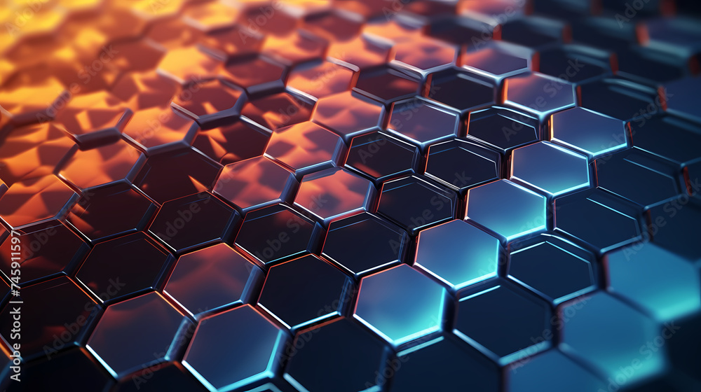 A bunch of hexagons stacked on top of each other in a hexagonal pattern A bunch of hexagons stacked on top of each other in a hexagonal pattern
