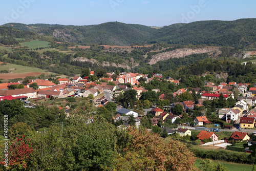 View of the village of Tetin, Bohemian Karst, Czech Republic