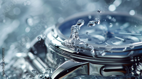 Beautiful luxury fashionable silver men's watch