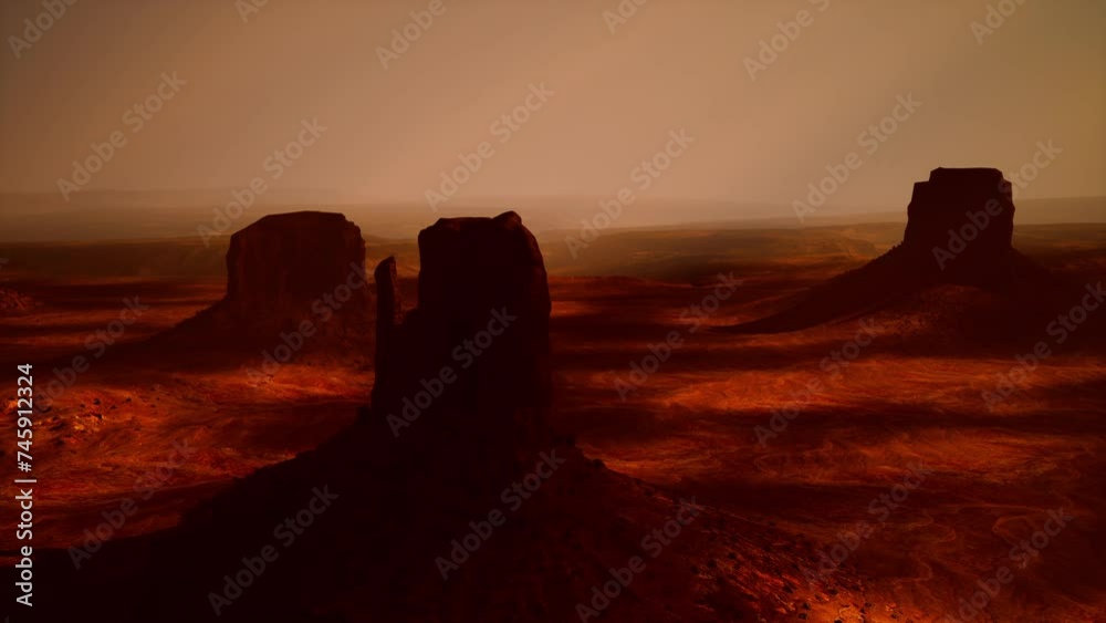 A Serene Desert Landscape with Majestic Rocks and Endless Horizons A Serene Desert Landscape with Majestic Rocks and Endless Horizons