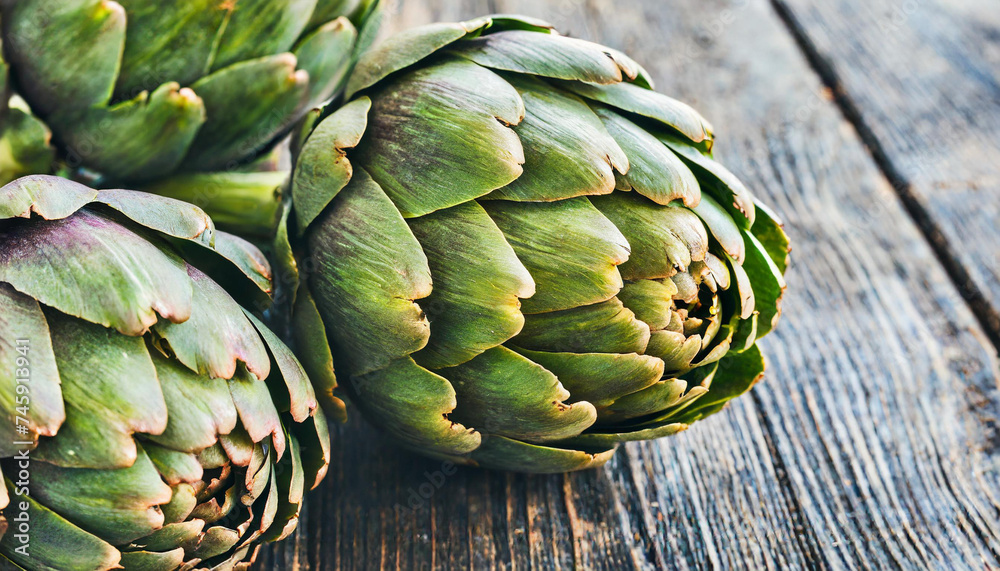 Artichokes, copyspace on a side Artichokes, copyspace on a side