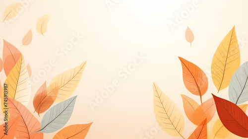 Abstract fabric, botanical art background