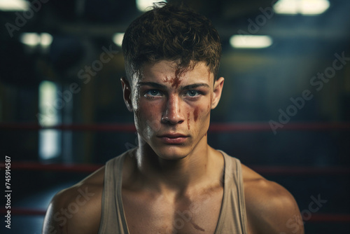 Boxing club gym for boxers training athletic conceptual Generative AI image