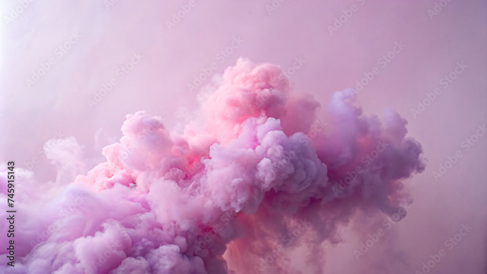 A mesmerizing blend of pink smoke, creating a captivating abstract scene with hints of vintage texture and winter light