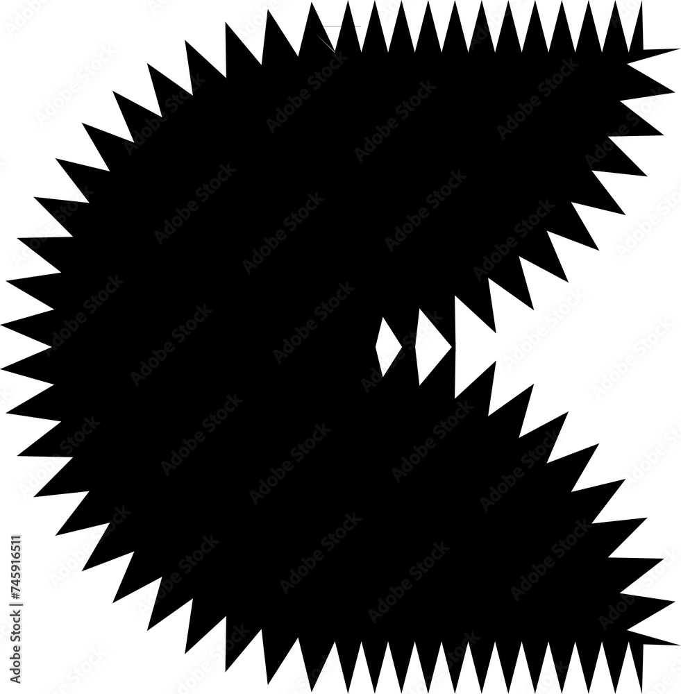 Fototapeta premium Zig zag edge geometric shape collection. Wavy element