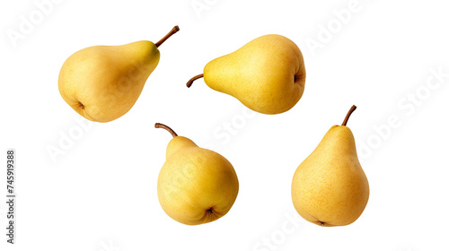 Pepino Melon Pear Slices on Transparent Background, Tropical Fruit Illustration for Design Projects