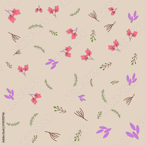 pattern in small flower White background The elegant the template for fashion prints illustration 