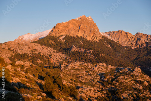 Penyal des Migdia 1401 meters, adjacent to the Puig Major of Son Torrella, Fornalutx, Mallorca, Balearic Islands, Spain