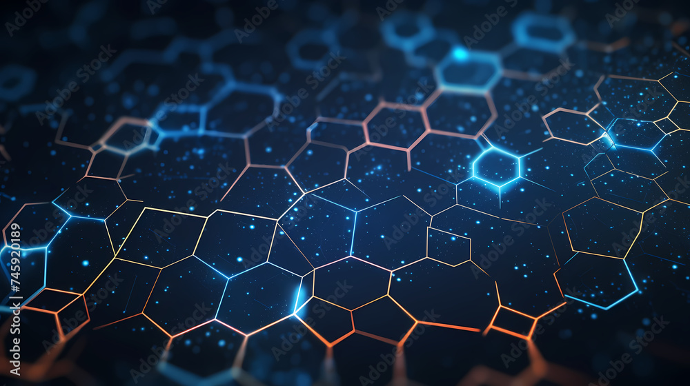 Abstract background with hexagonal network Abstract background with hexagonal network