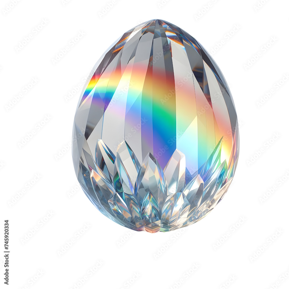 A crystal Easter egg that refracts light into a rainbow, surrounded by a halo of ethereal butterflies. Abstract easter eggs in celebration of easter on transparent background PNG A crystal Easter egg that refracts light into a rainbow, surrounded by a halo of ethereal butterflies. Abstract easter eggs in celebration of easter on transparent background PNG